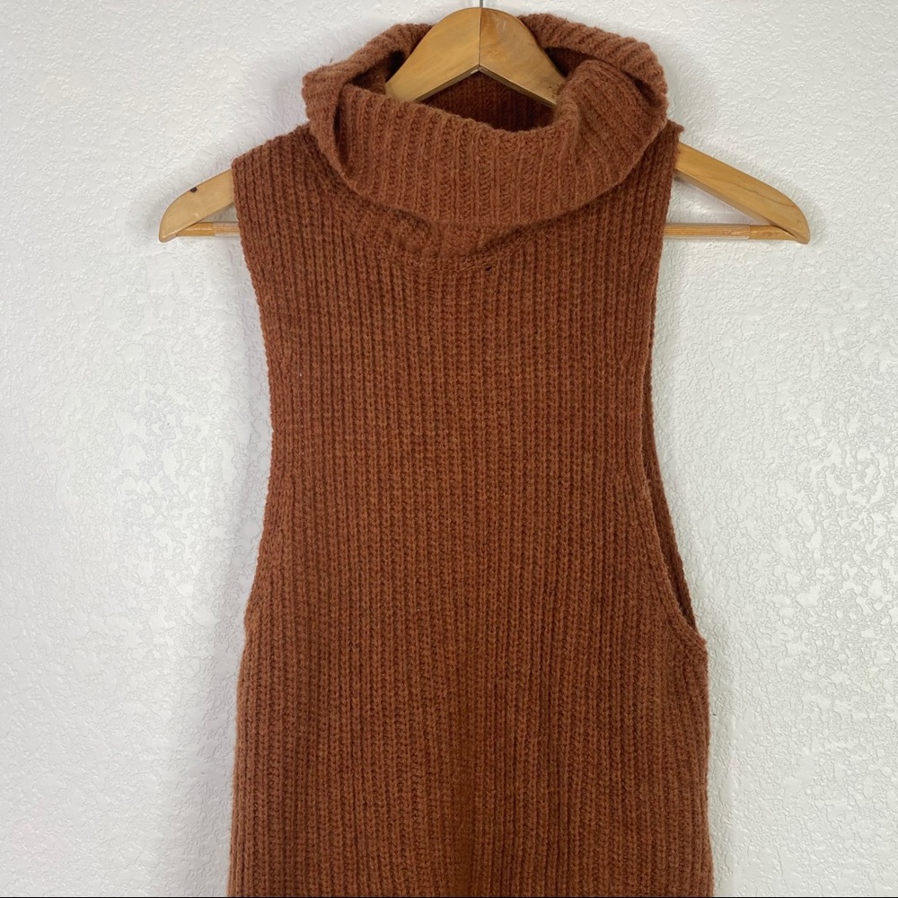 Free People Orange Wool Blend Turtleneck Sweater - Picture 5 of 12